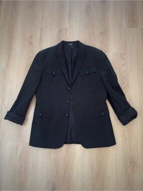 Express Men’s Black Military-Inspired Blazer